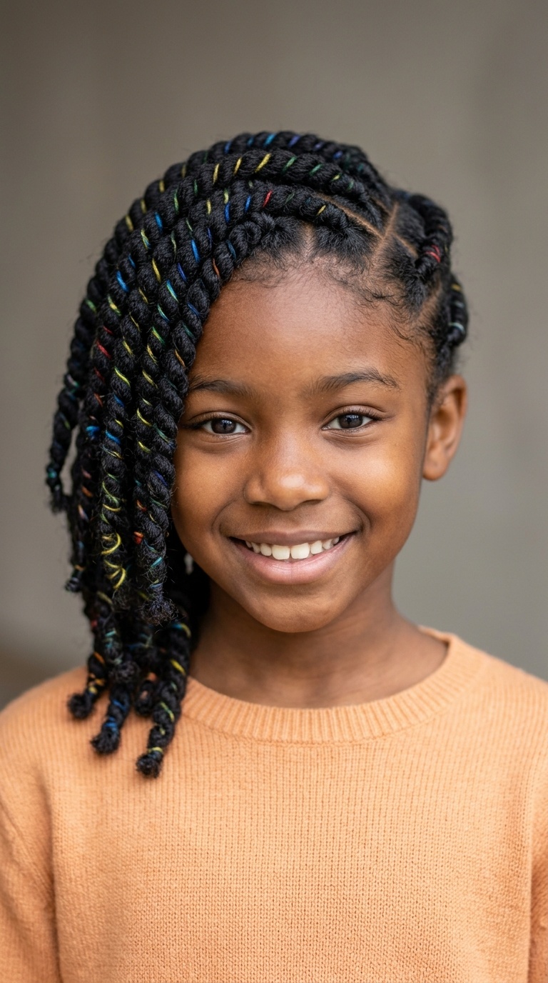 Side-Swept Wool Twists