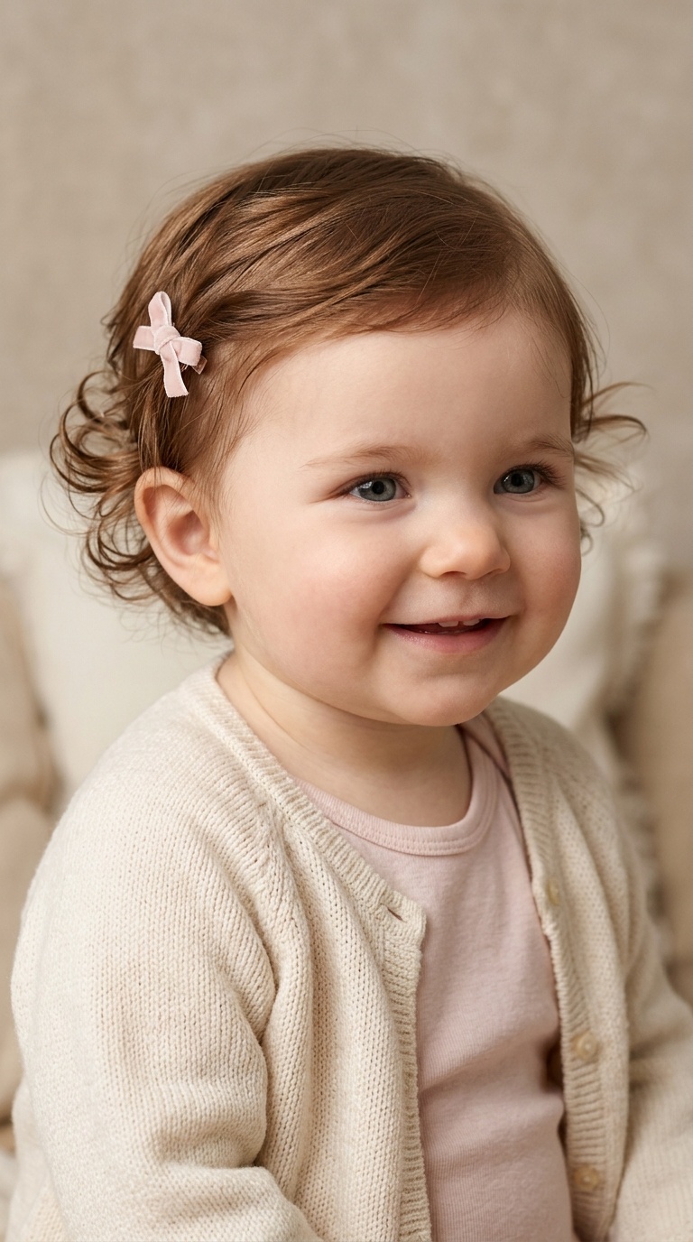 Side-Tucked Fine Curls