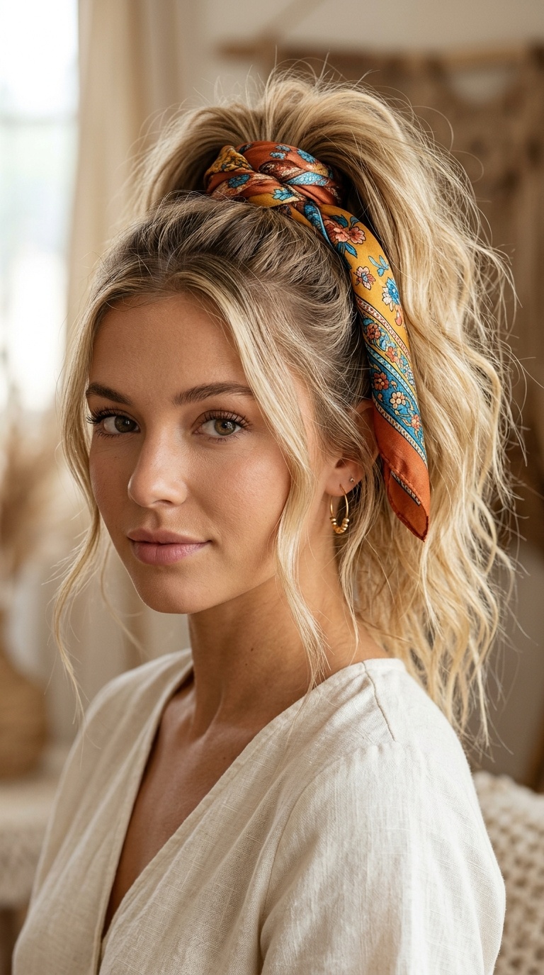 Silk Scarf-Wrapped Pony
