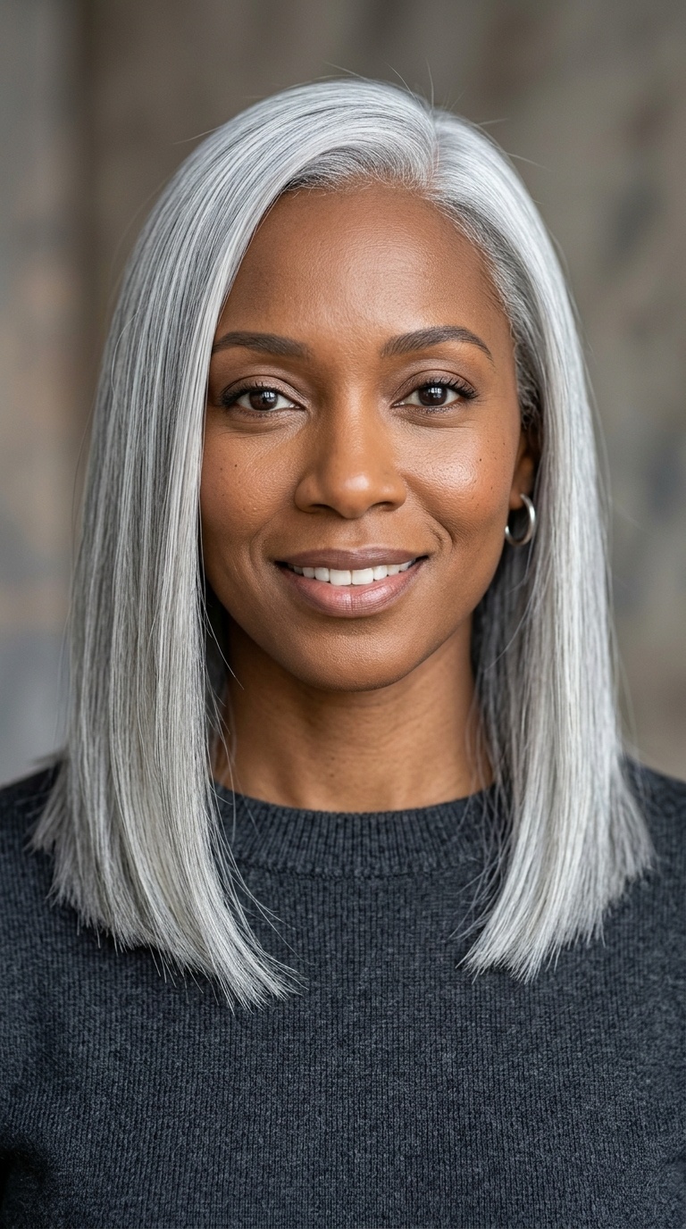 Silver Sleek Straight Cut