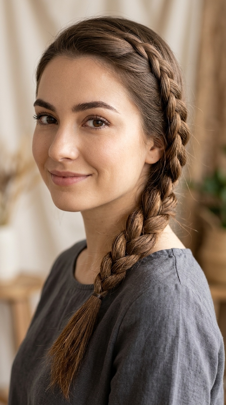Simple Three-Strand Side Braid
