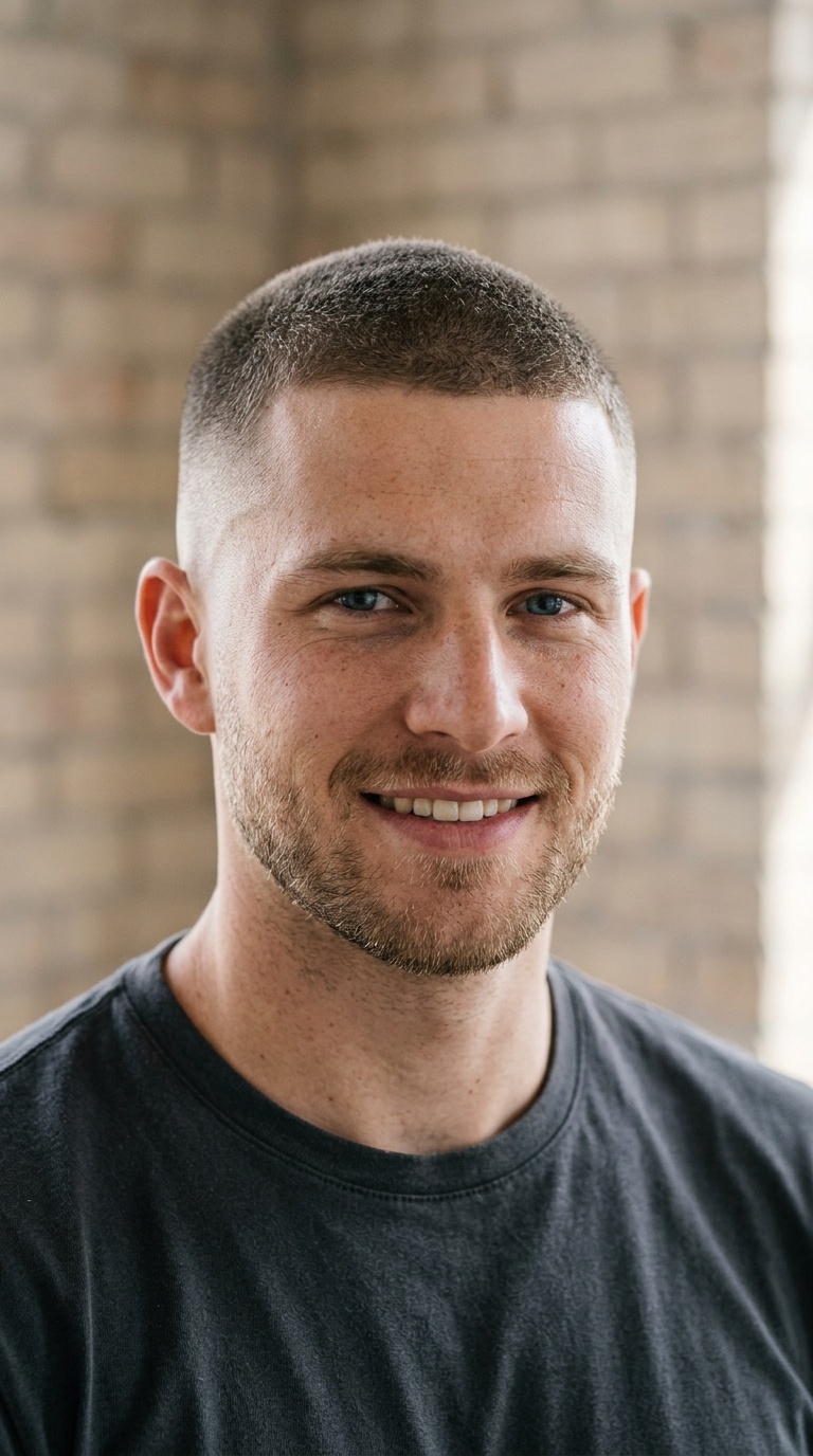 Skin Fade with Buzz Top