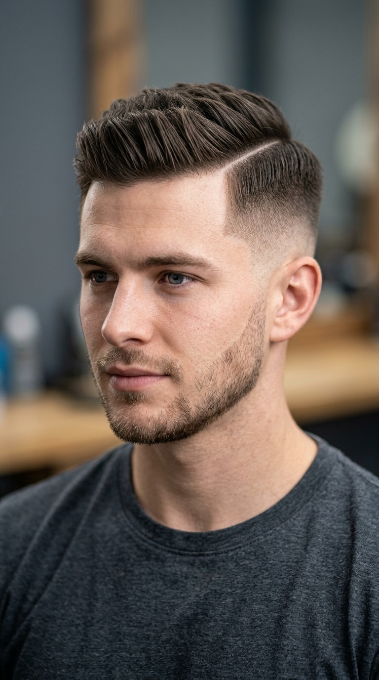 Skin Fade with Hard Part