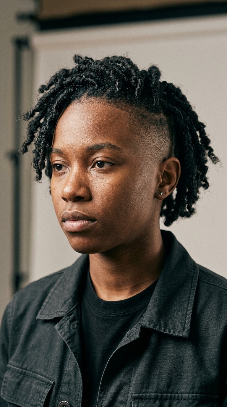 Skin Fade with Short Butterfly Locs