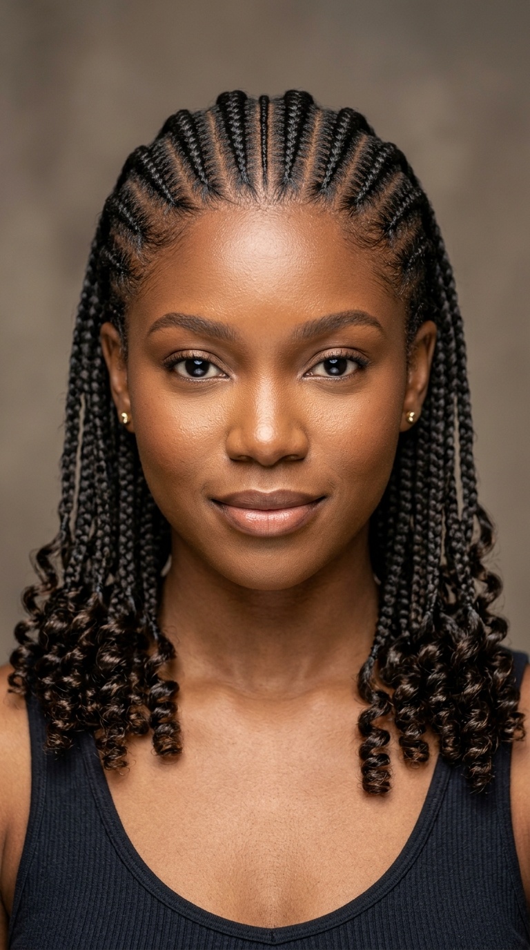 Skinny Straight Backs with Curled Ends