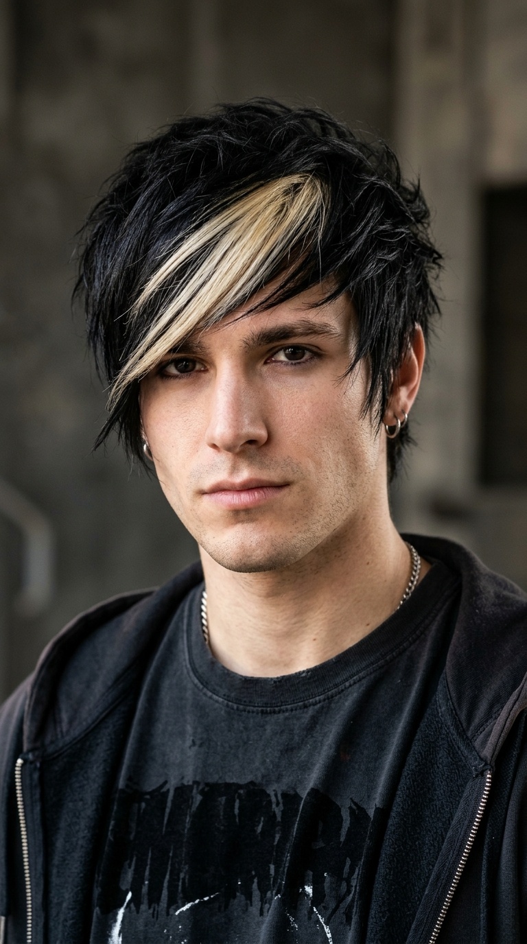 Skunk-Stripe Layered Fringe