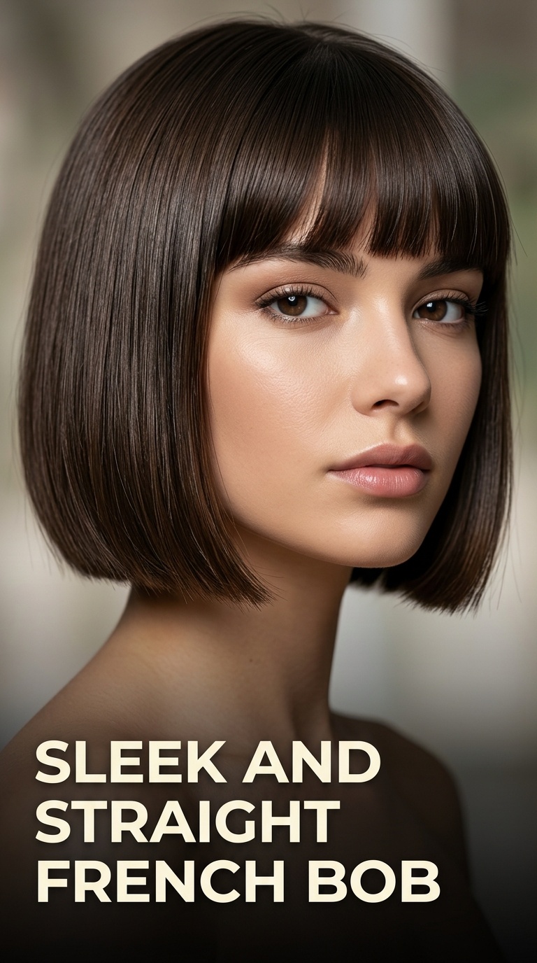 Sleek and Straight French Bob