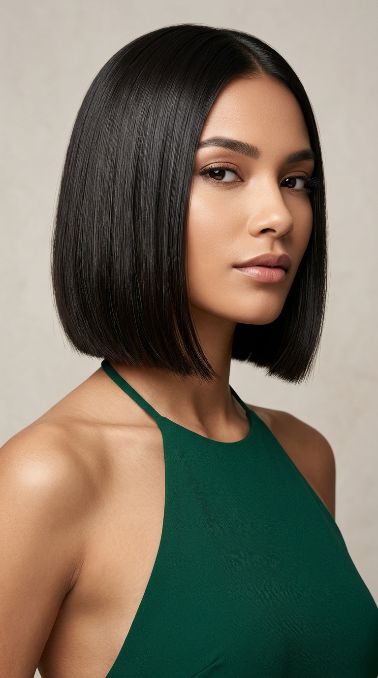 Sleek Blunt Bob