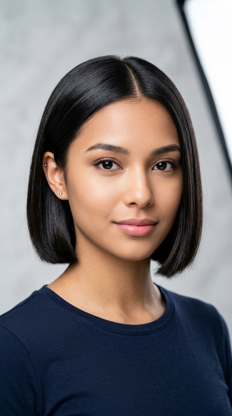 Sleek Blunt Bob