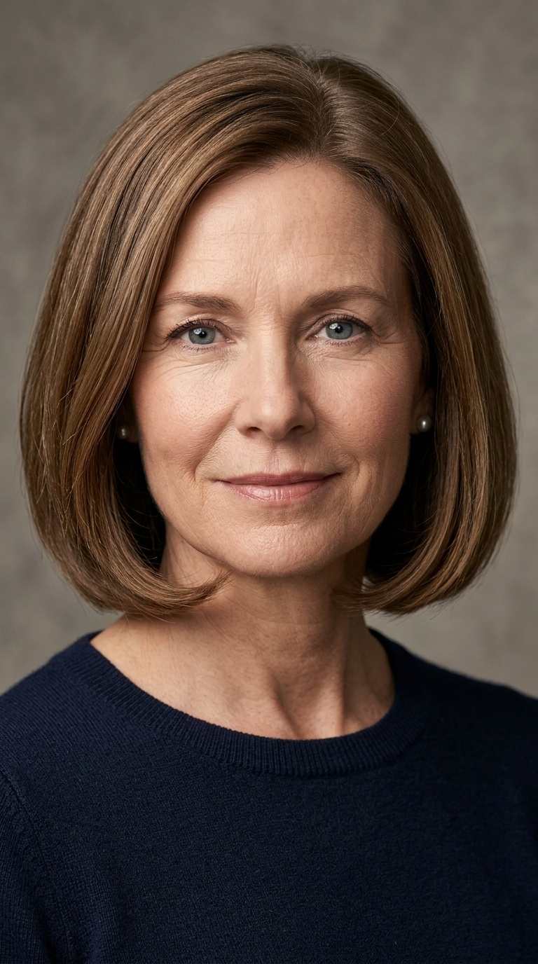 Sleek Bob with Inward Curve