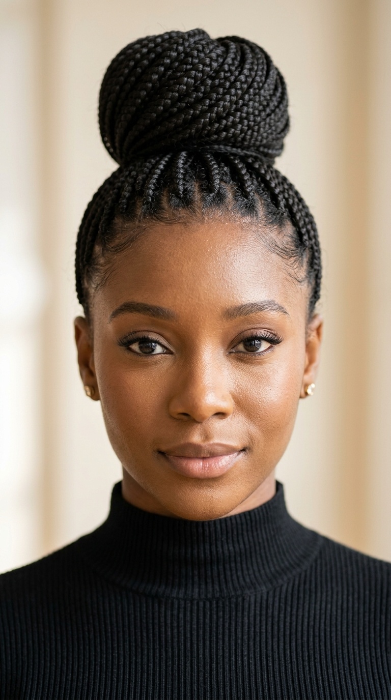 Sleek Braided Ballerina Bun