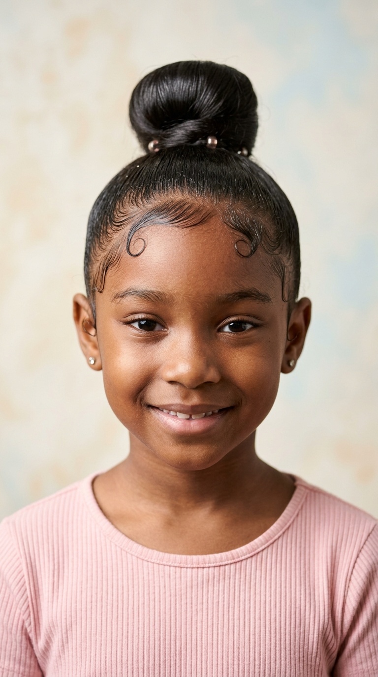 Sleek Bun with Baby Hair Accents