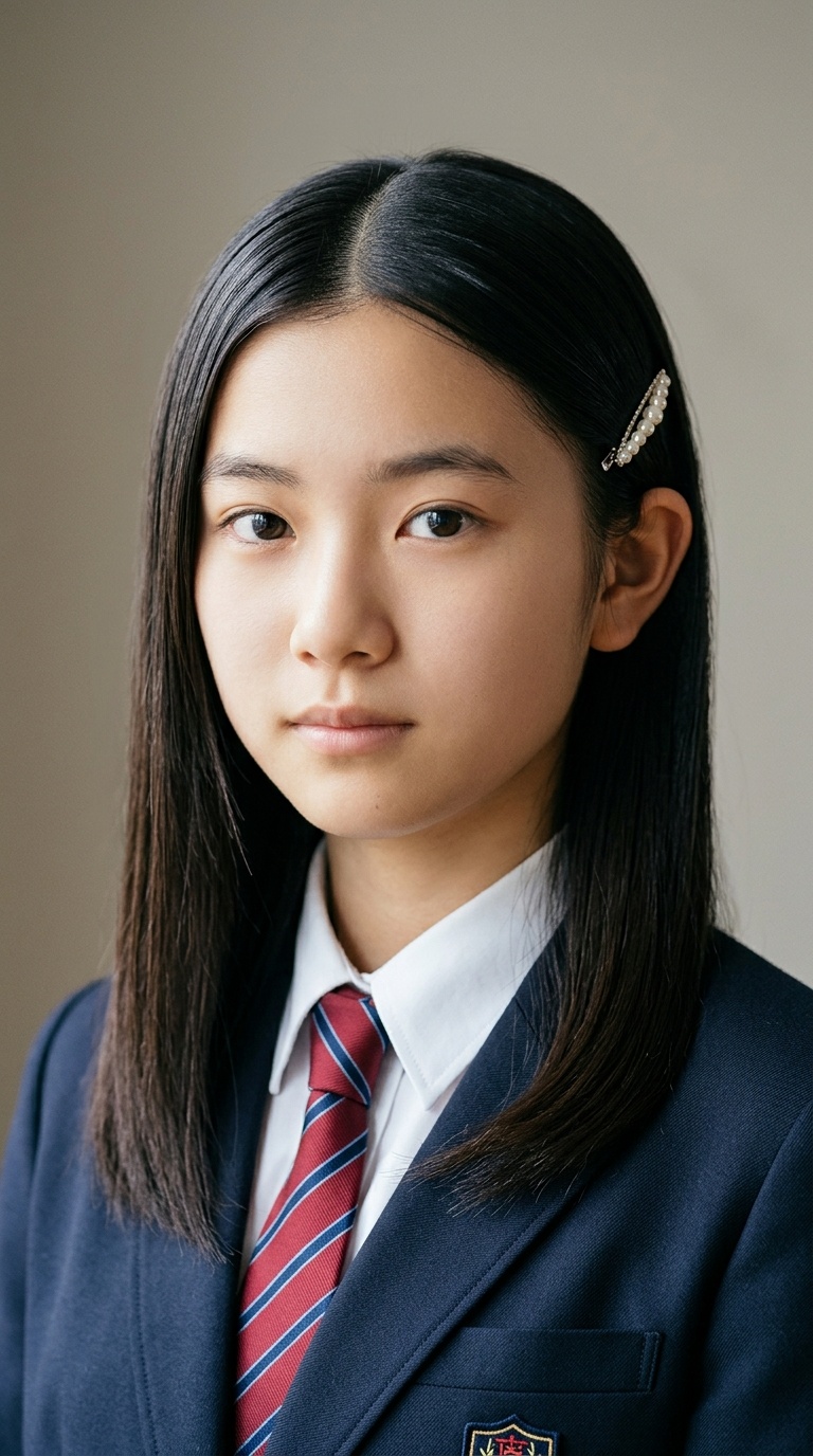 Sleek Center Part with Pins