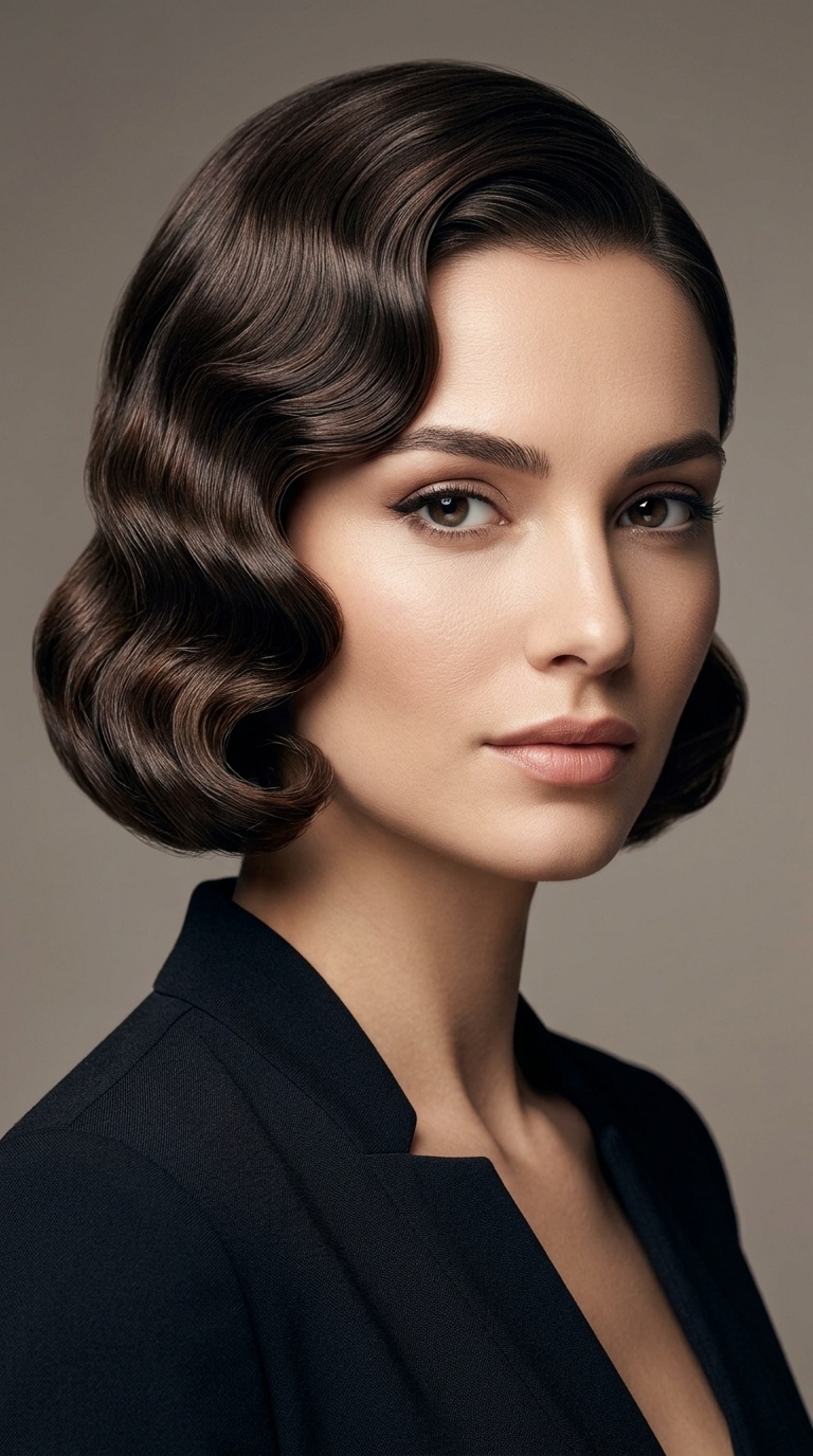 Sleek Finger Wave Bob