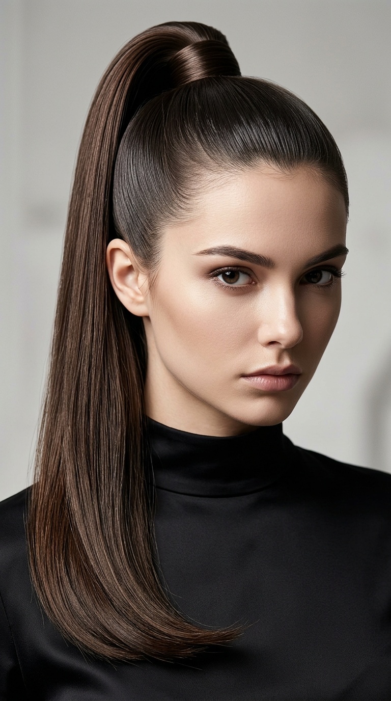 Sleek High-Fashion Ponytail