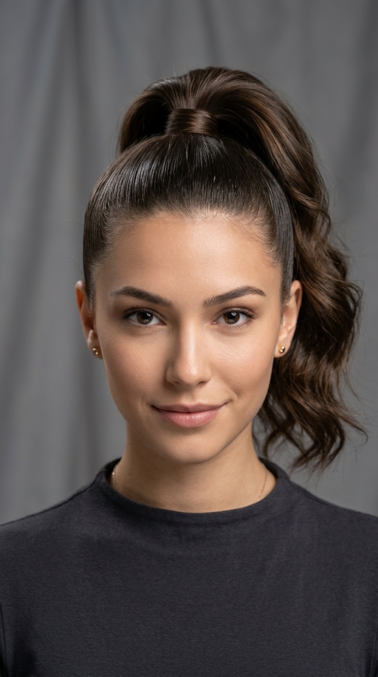 Sleek High Ponytail with Volume
