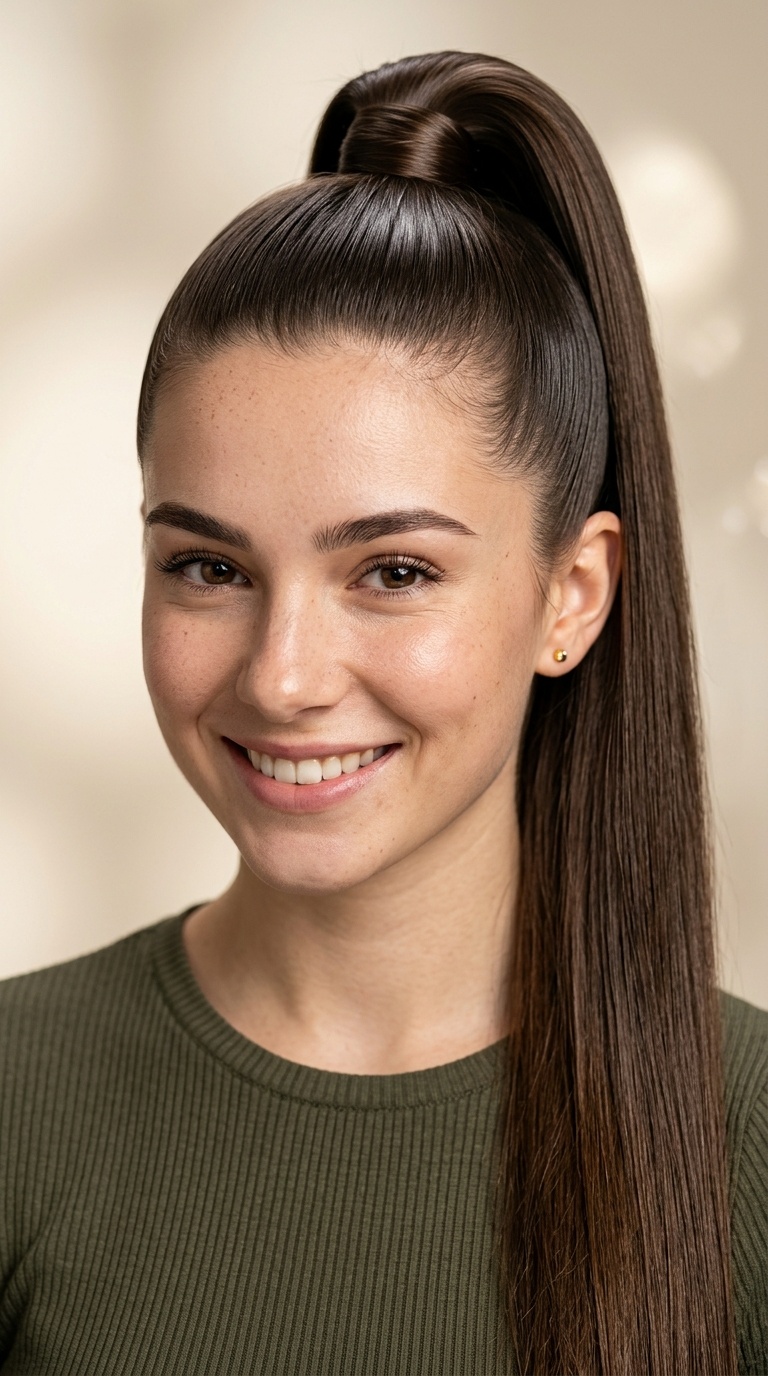 Sleek High Ponytails