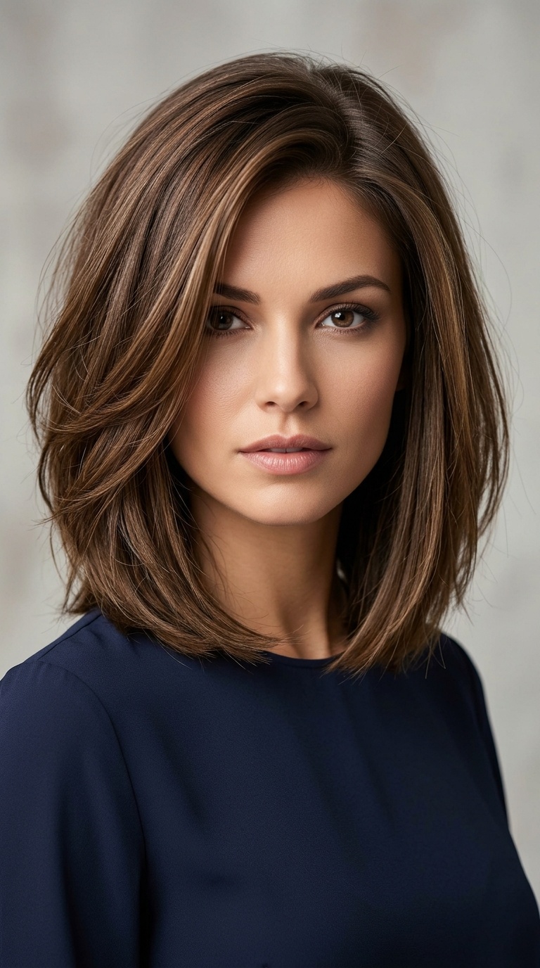 Sleek Lob with Internal Layers