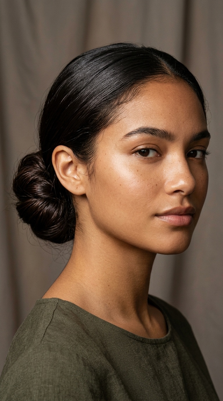 Sleek Low Bun with Treatment