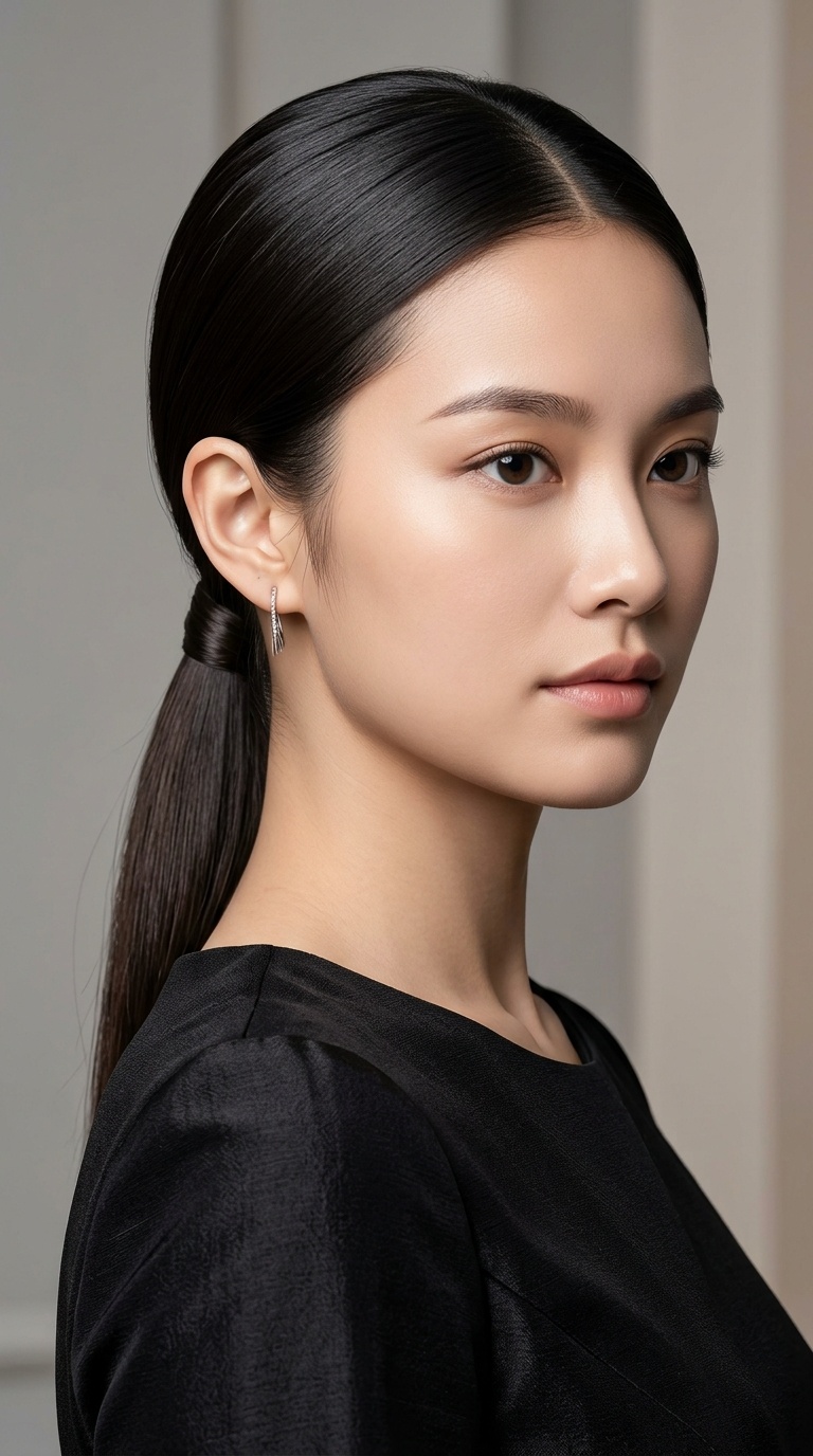Sleek Low Ponytail