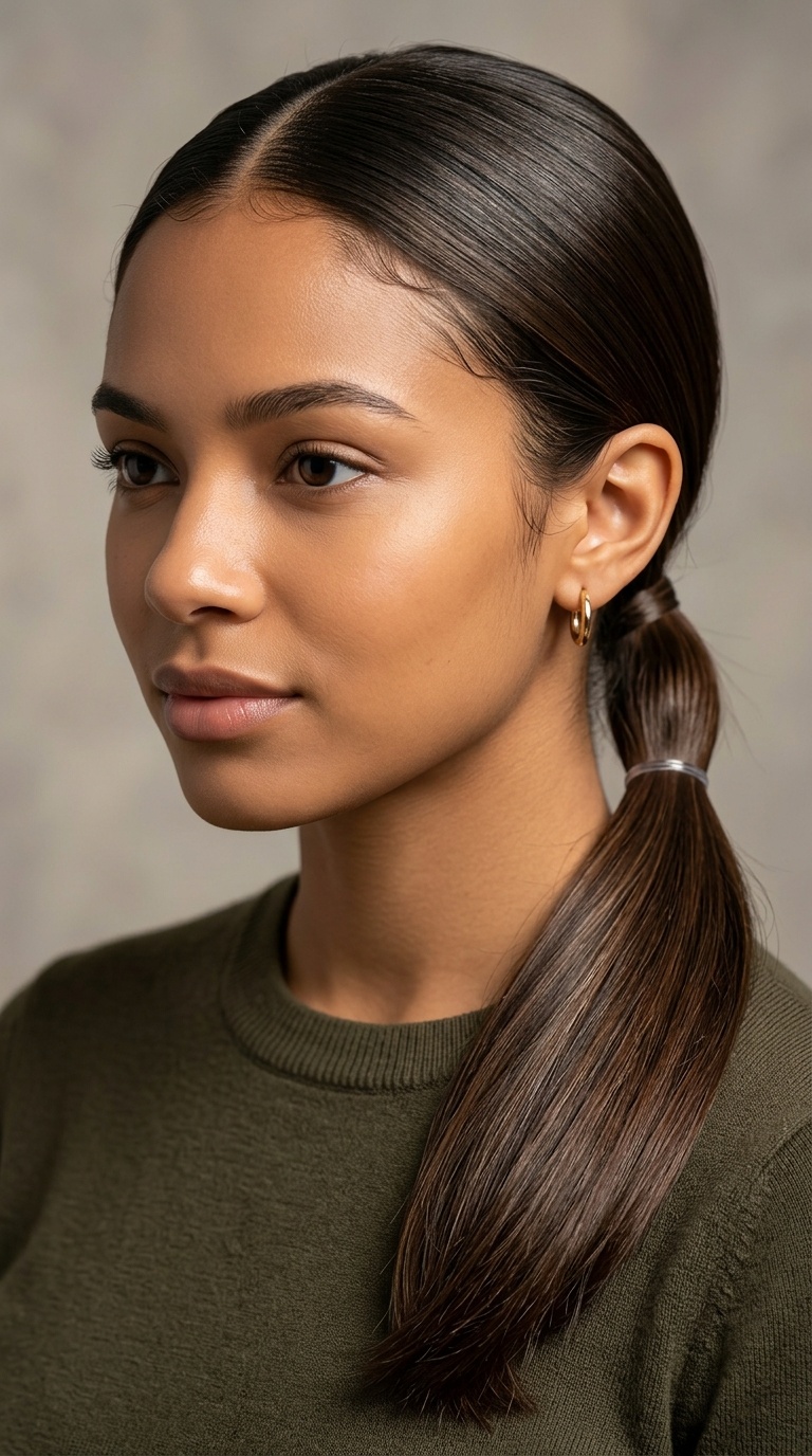 Sleek Low Ponytail
