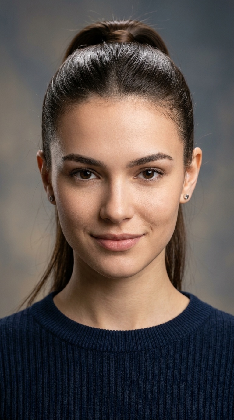 Sleek Mid-Height Ponytail