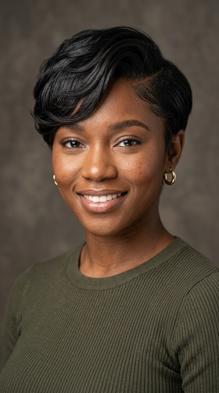 Sleek Pixie with Side Swoop