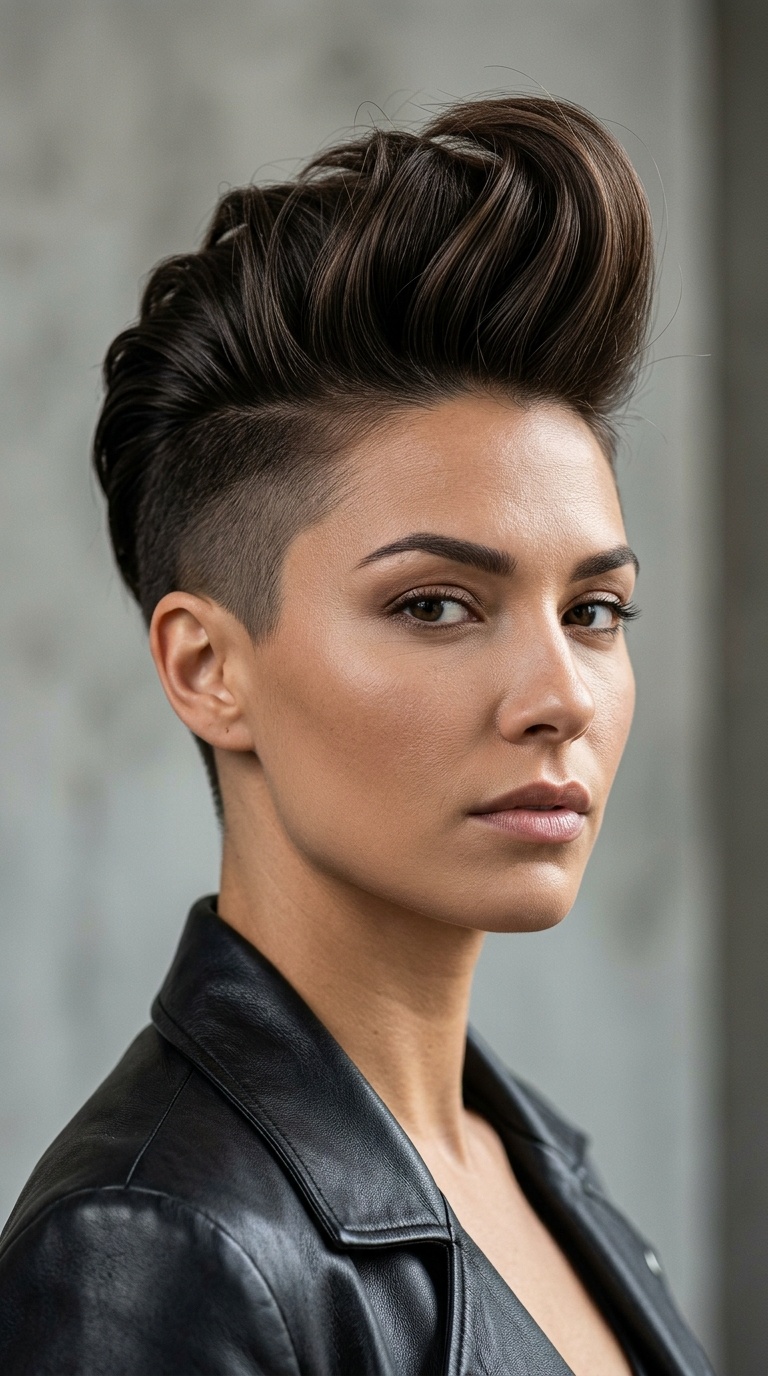Sleek Pompadour Mohawk