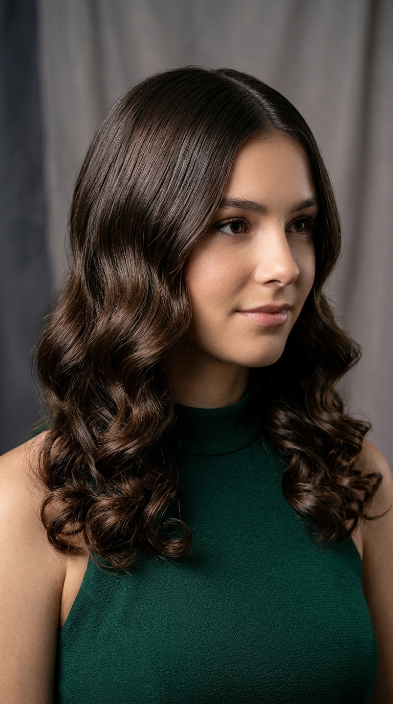 Sleek Root to Curly End