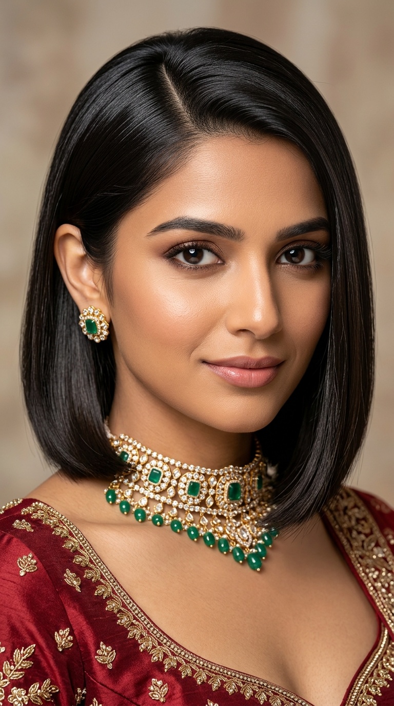 Sleek Side-Parted Bob