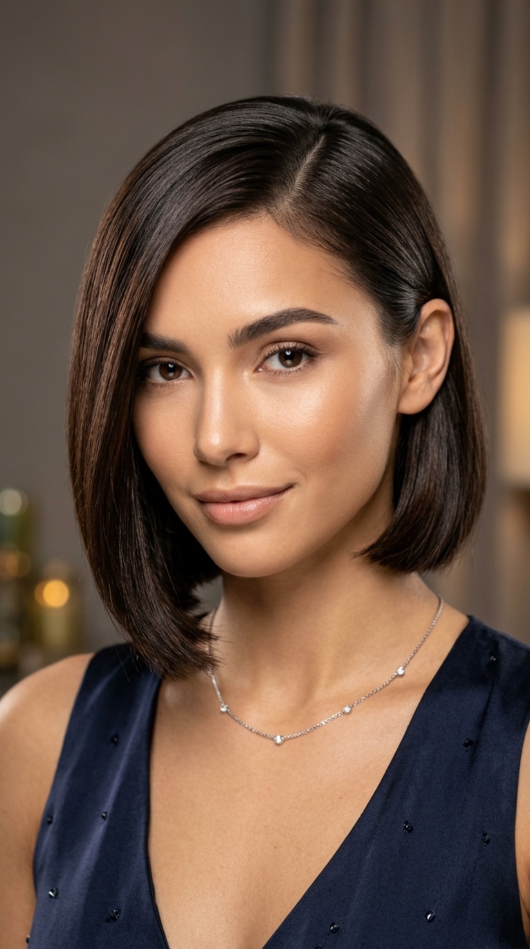 Sleek Side-Swept Bob