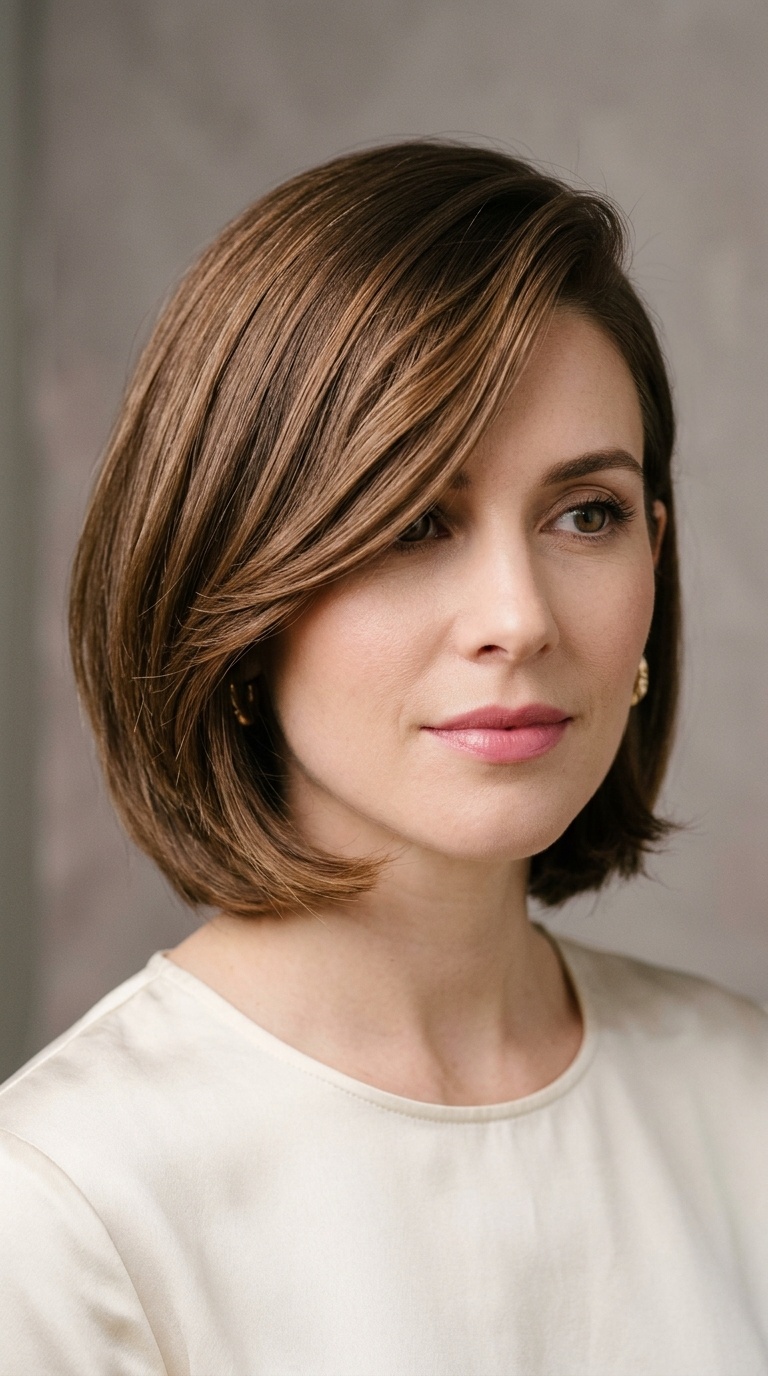 Sleek Side-Swept Bob
