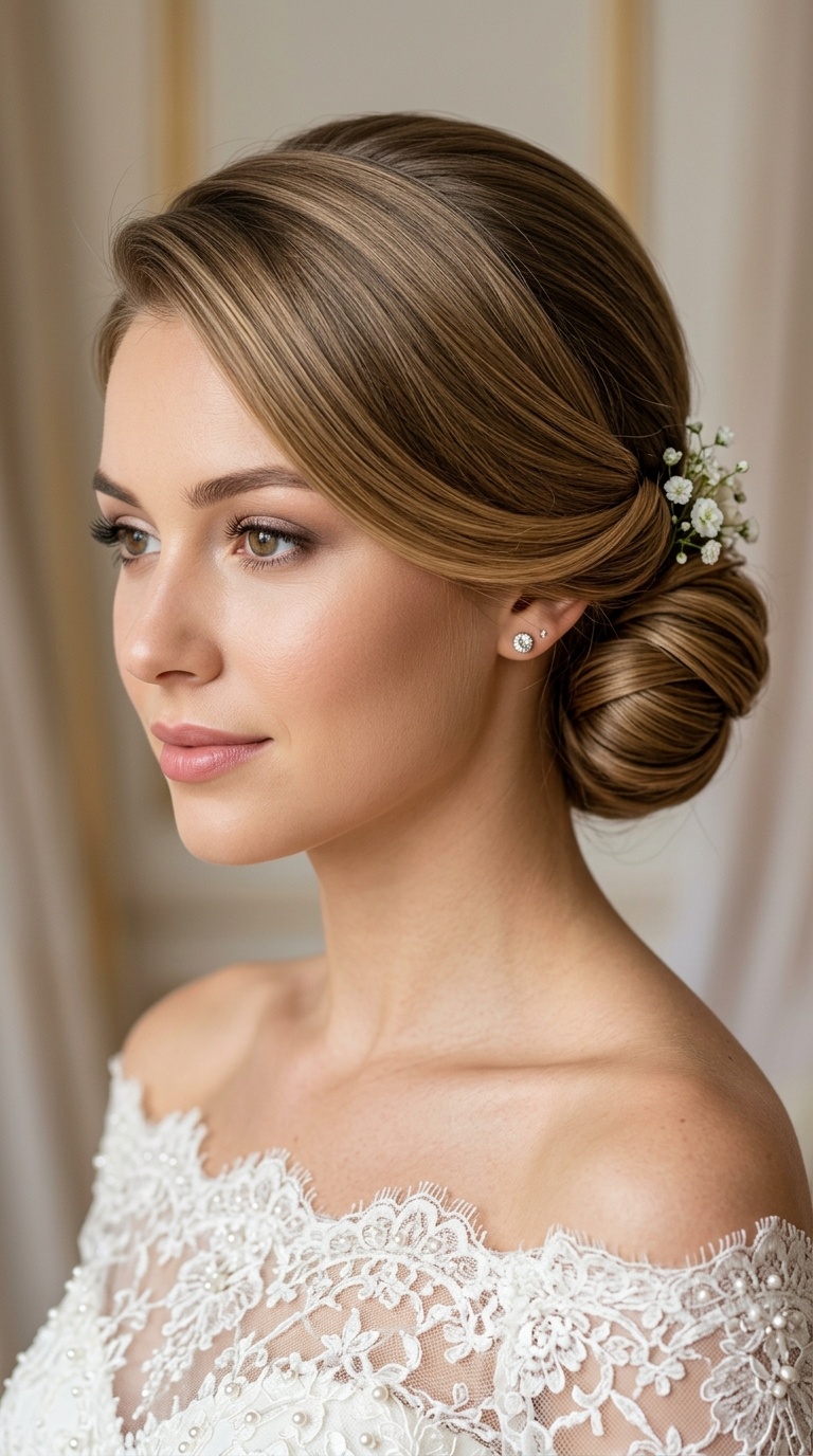 Sleek Side-Swept Chignon