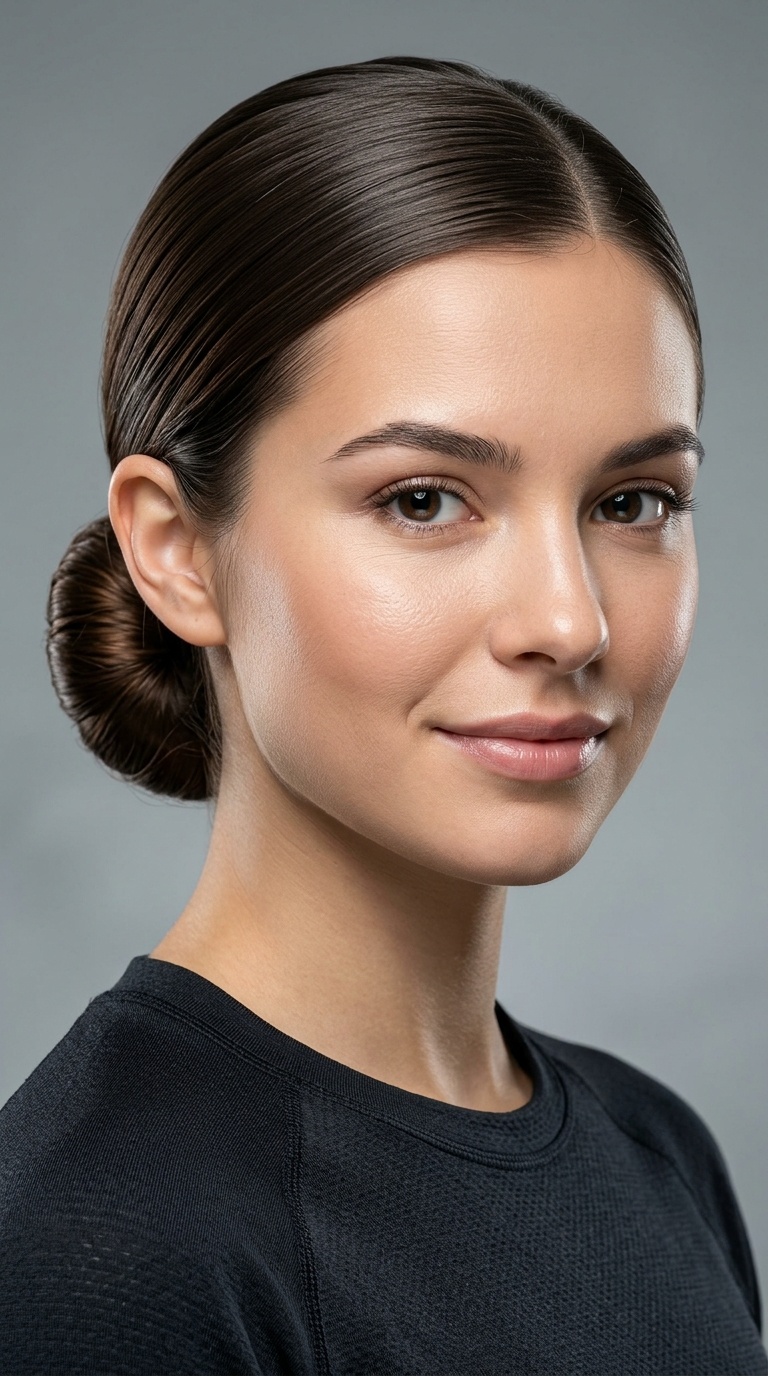 Slicked Back Low Bun