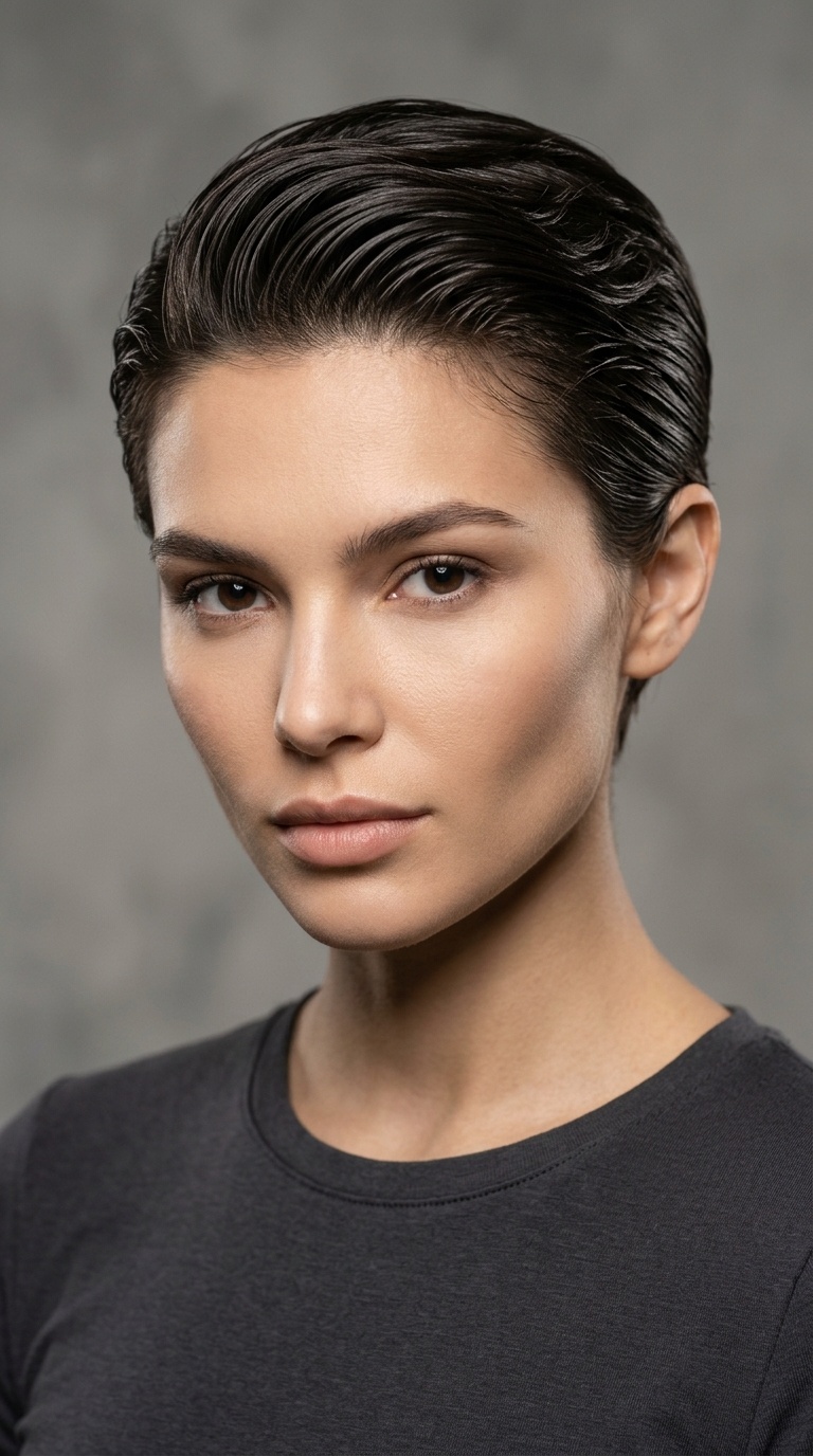 Slicked-Back Pixie