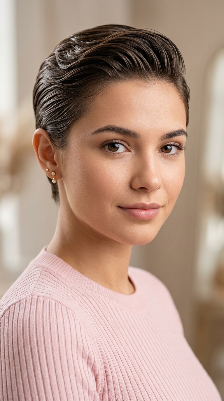 Slicked-Back Pixie Polish