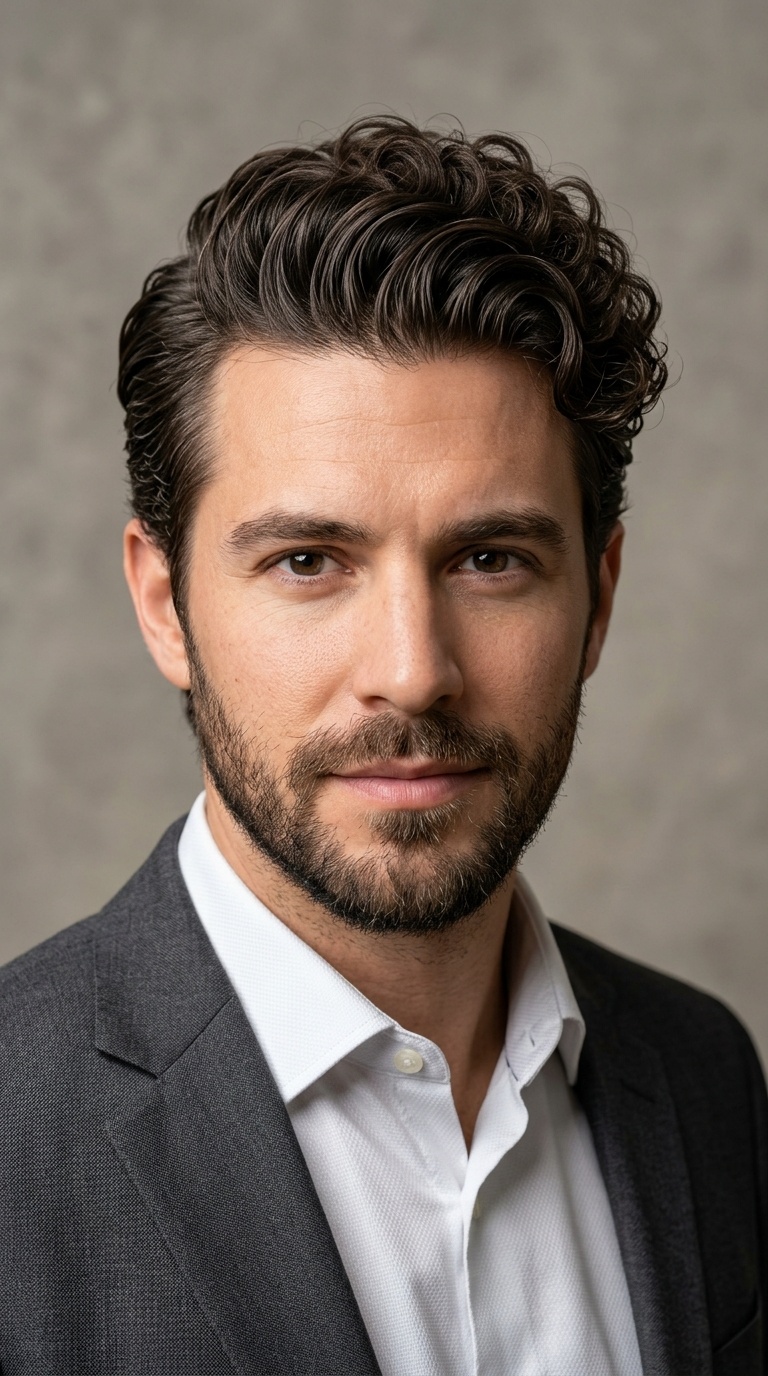 Slicked-Back Sides with Volume