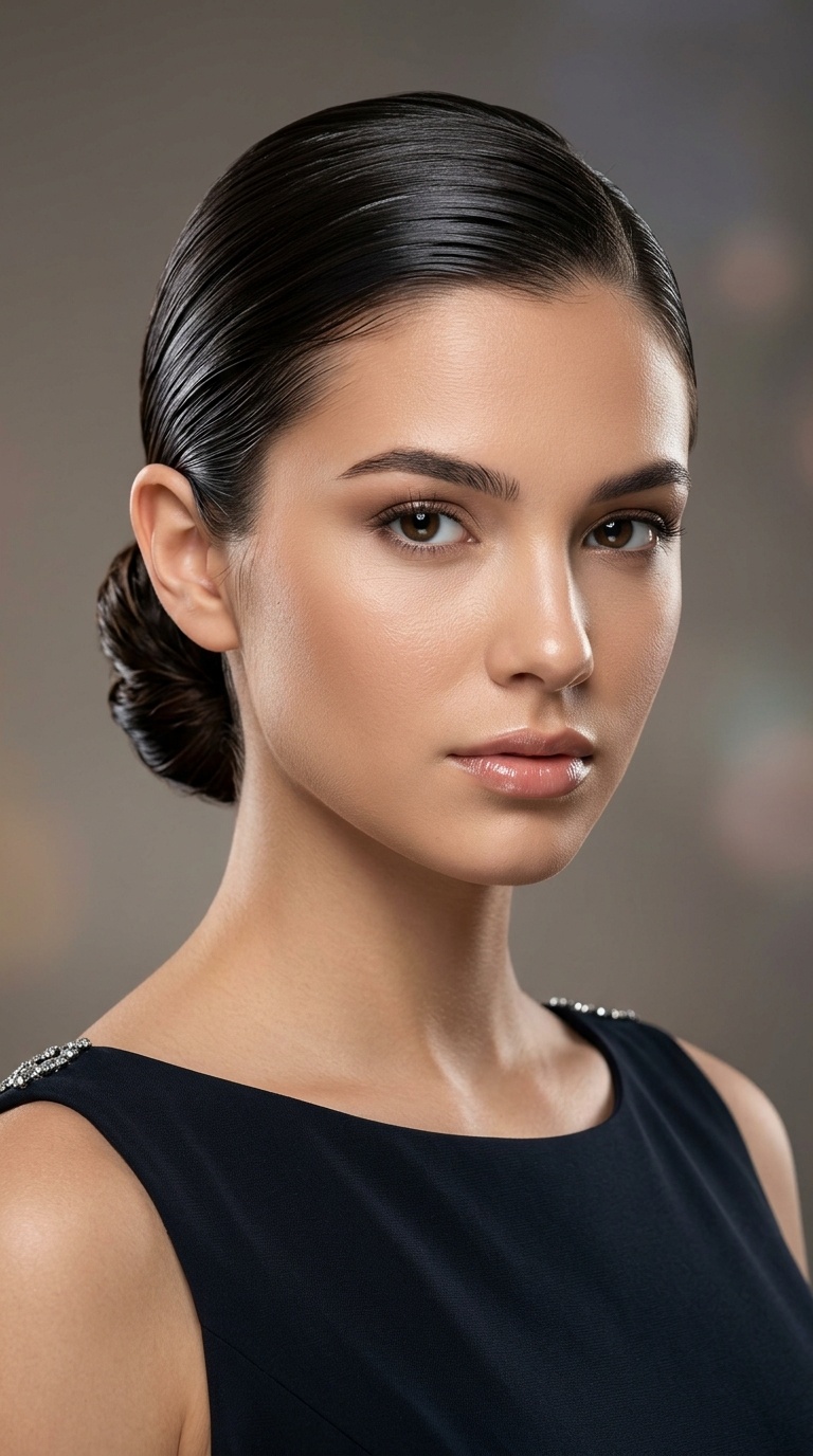 Slicked Back Wet Look