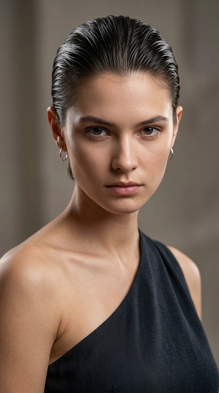Slicked-Back Wet Look