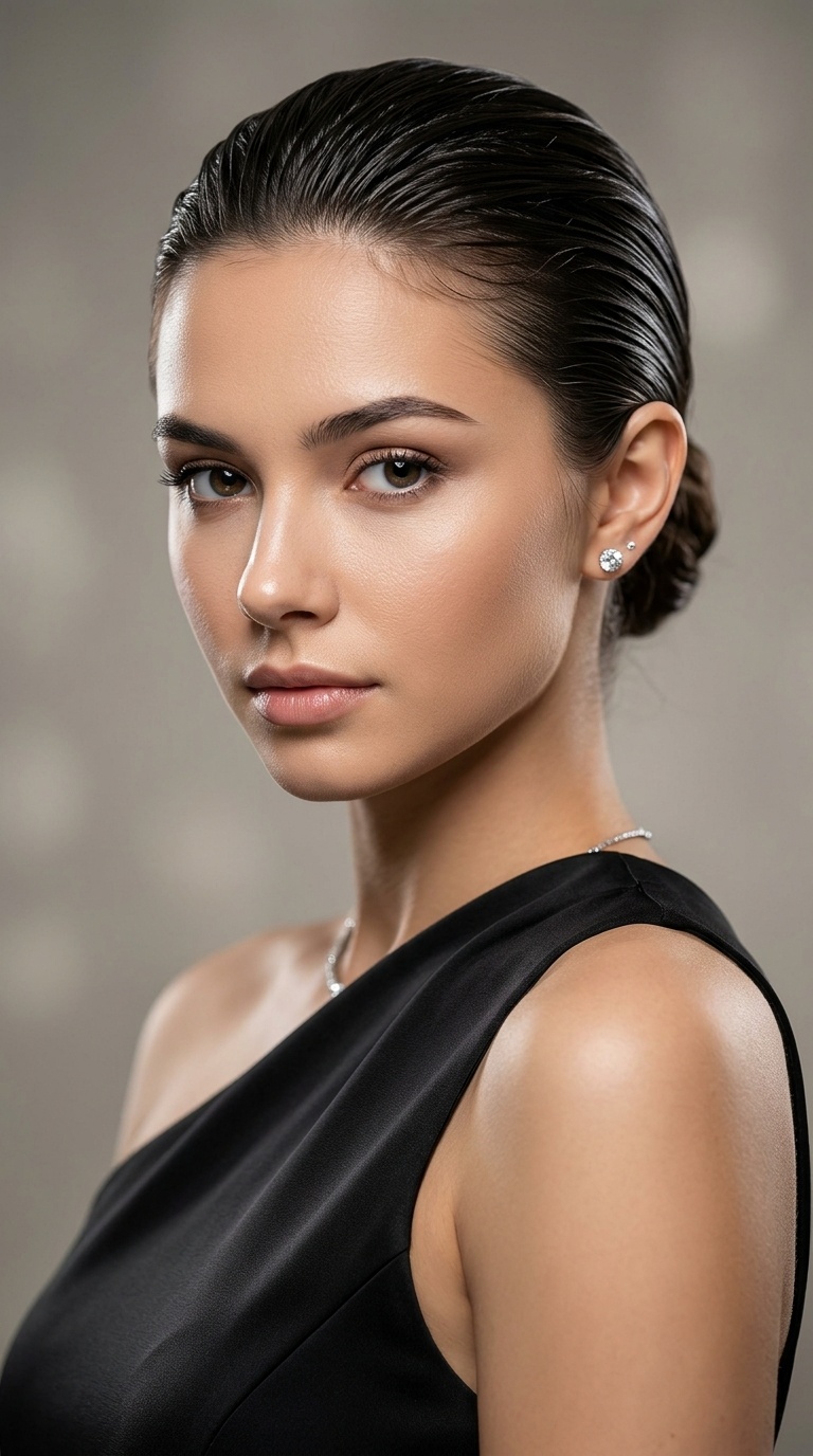 Slicked Back Wet Look