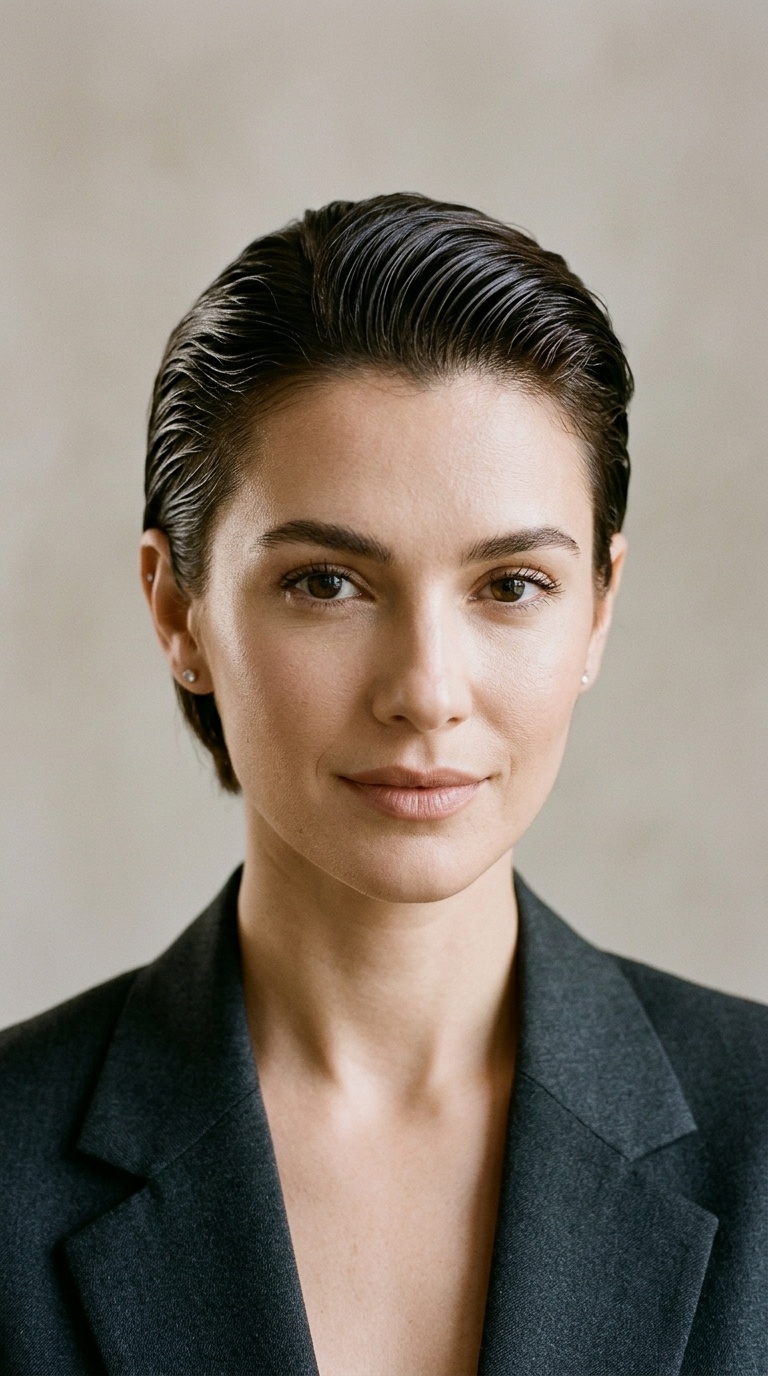 Slicked-Back Wet Look