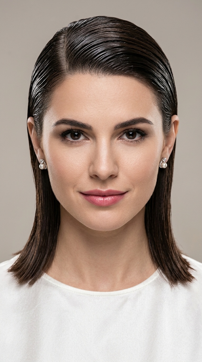 Slicked-Back Wet Look