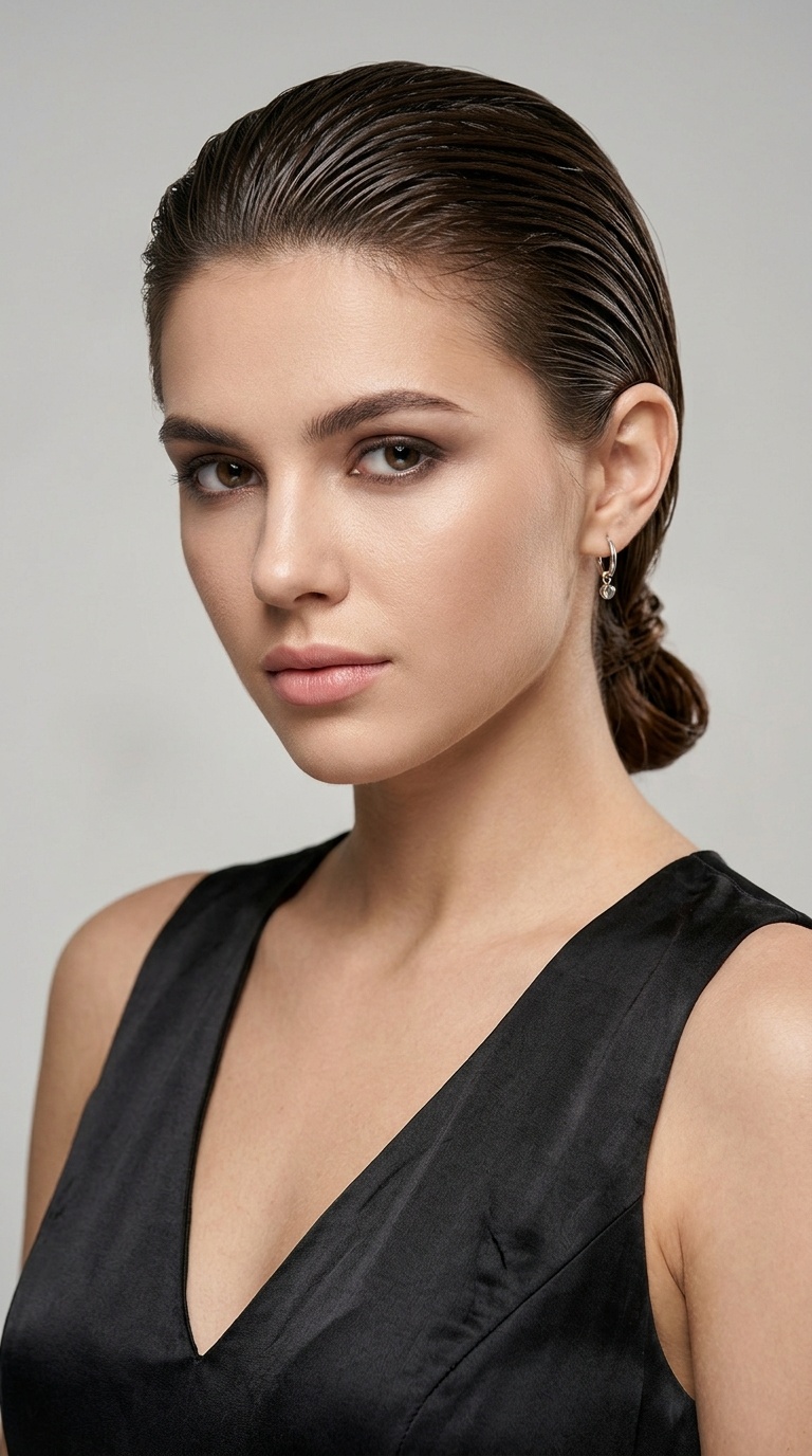 Slicked-Back Wet Look