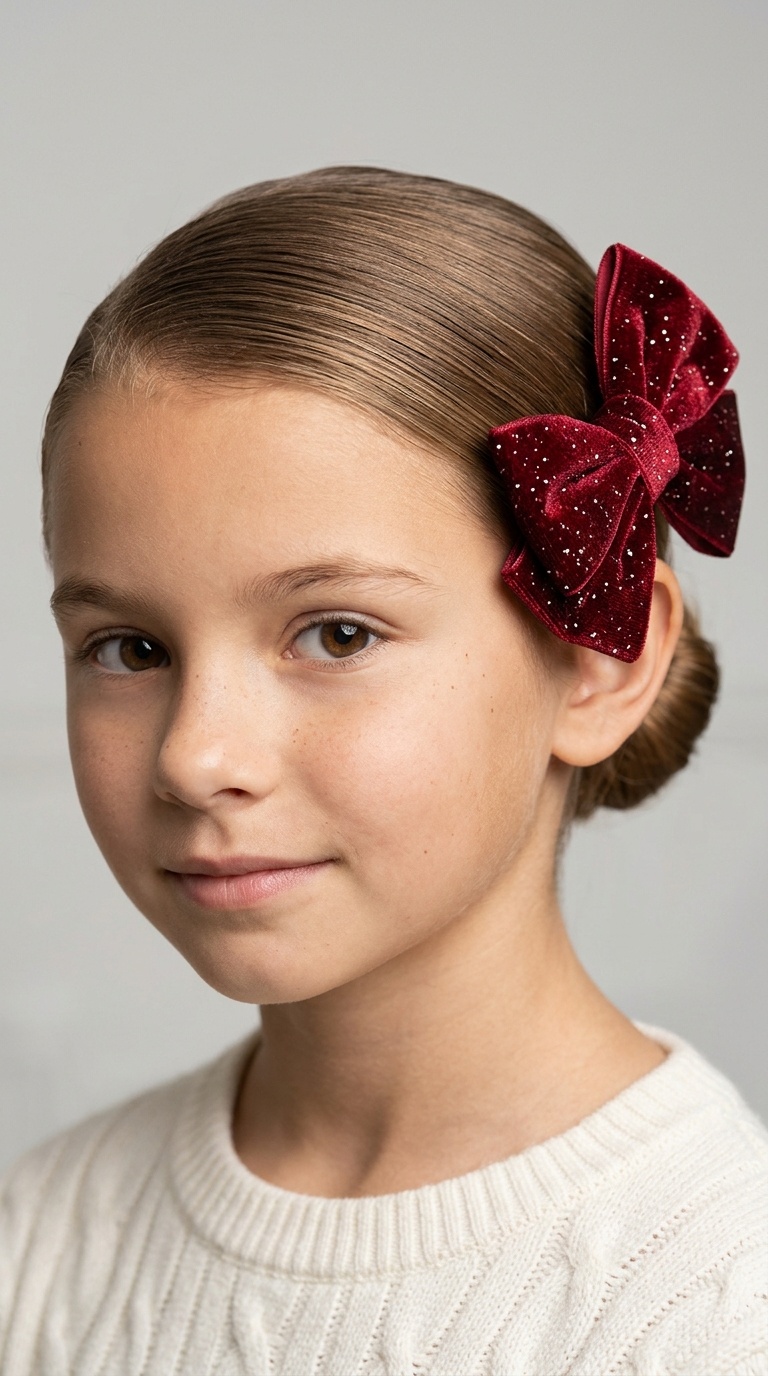 Slicked Back with Side Bow Statement