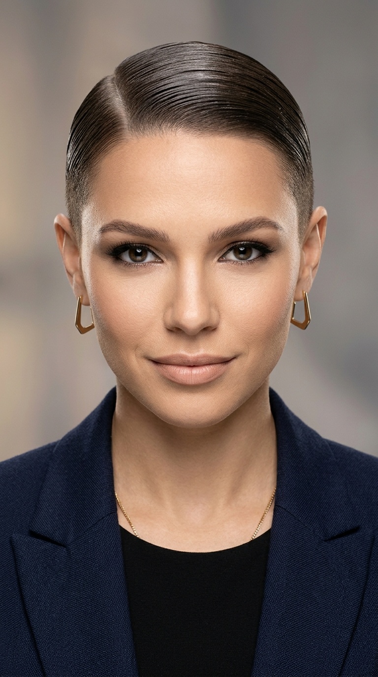 Slicked-Down Buzz Cut