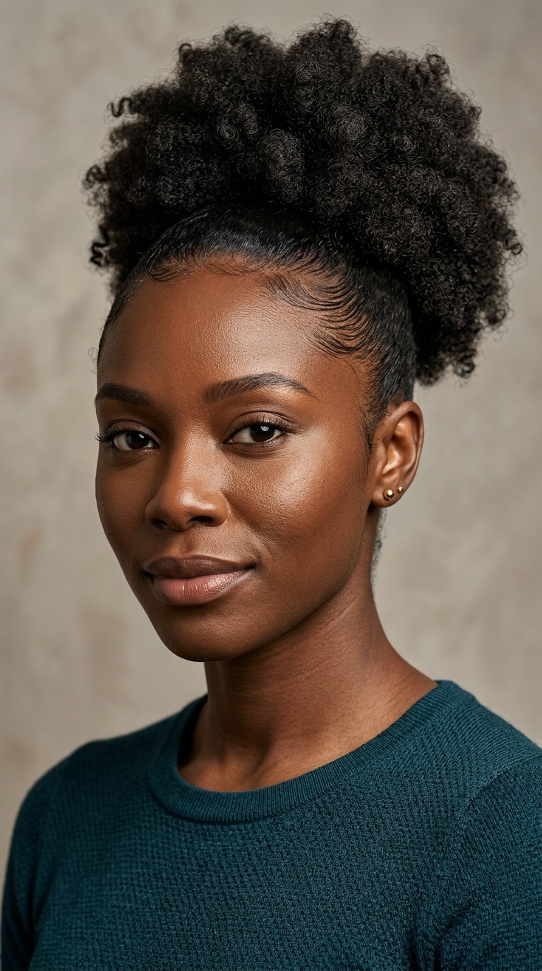 Slicked Edges with Voluminous Puff