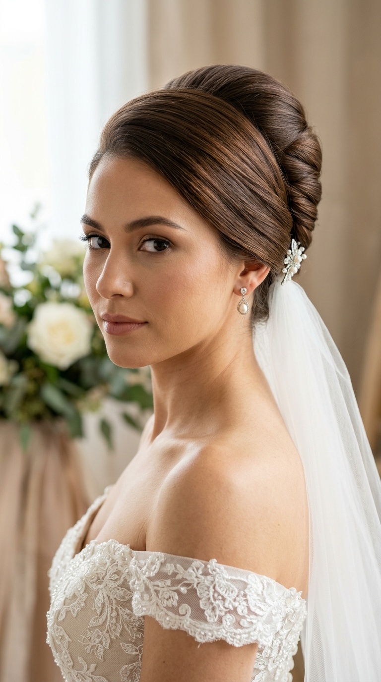 Smooth French Twist with Vertical Placement