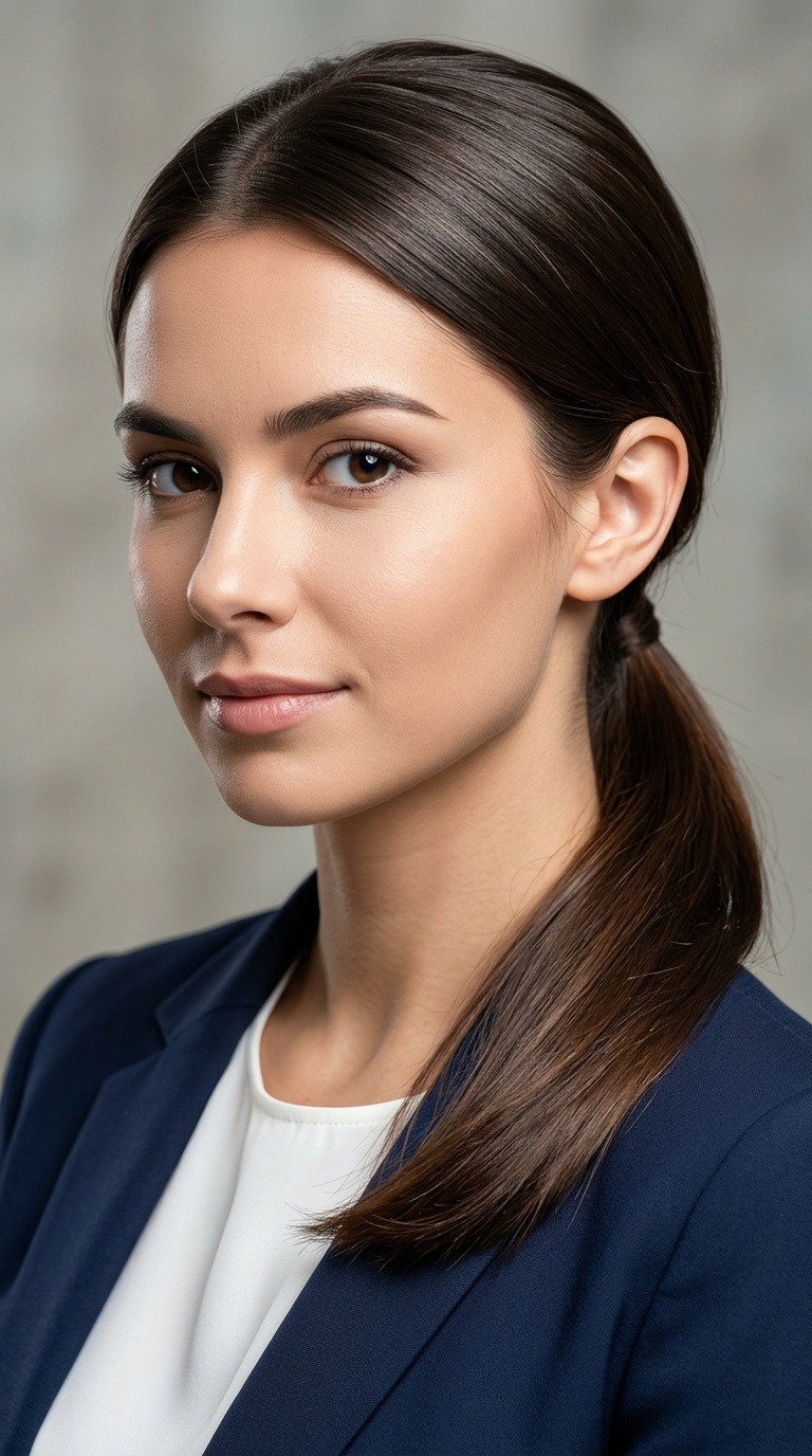 Smooth Low Ponytail