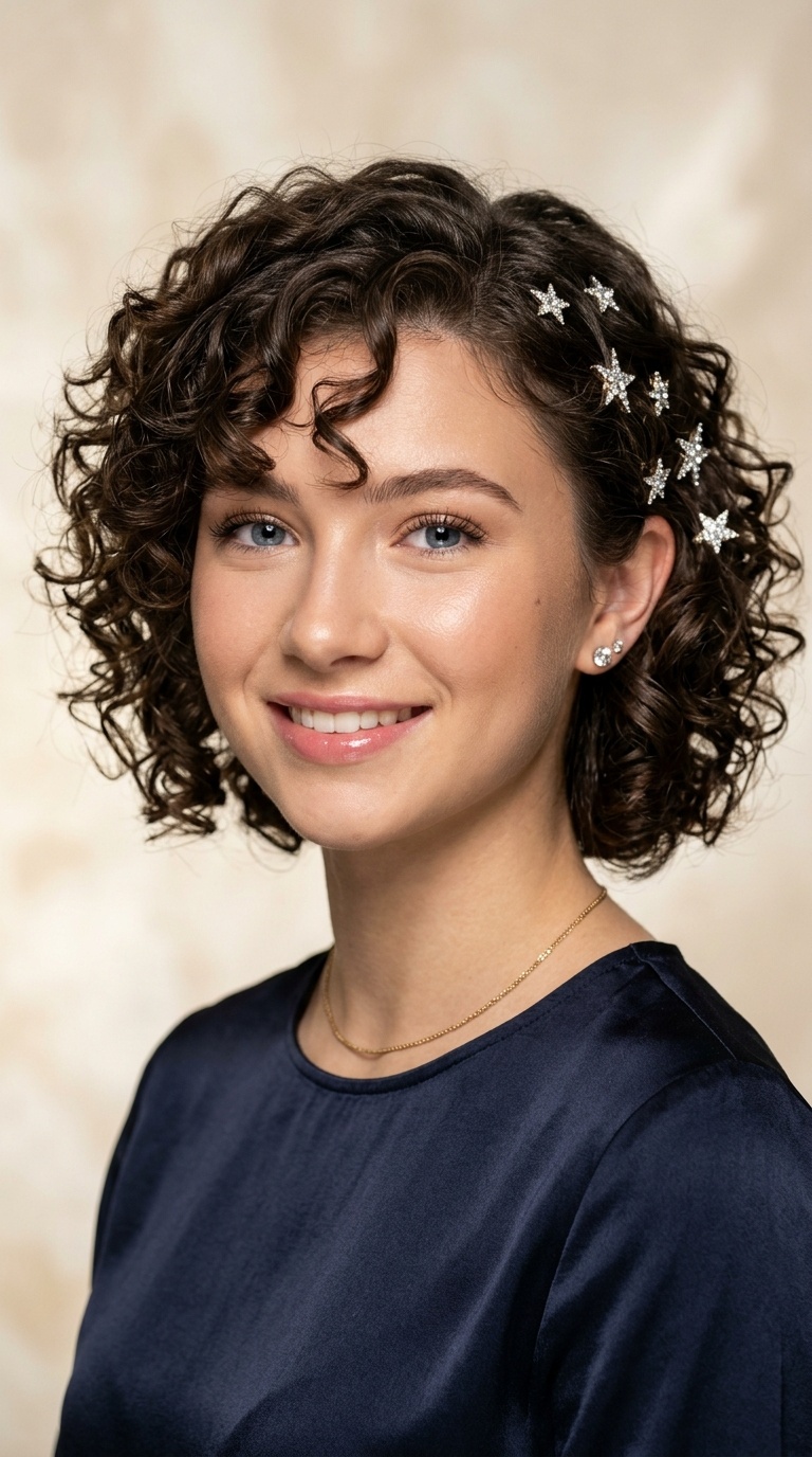Soft Curls with Star-Shaped Pins