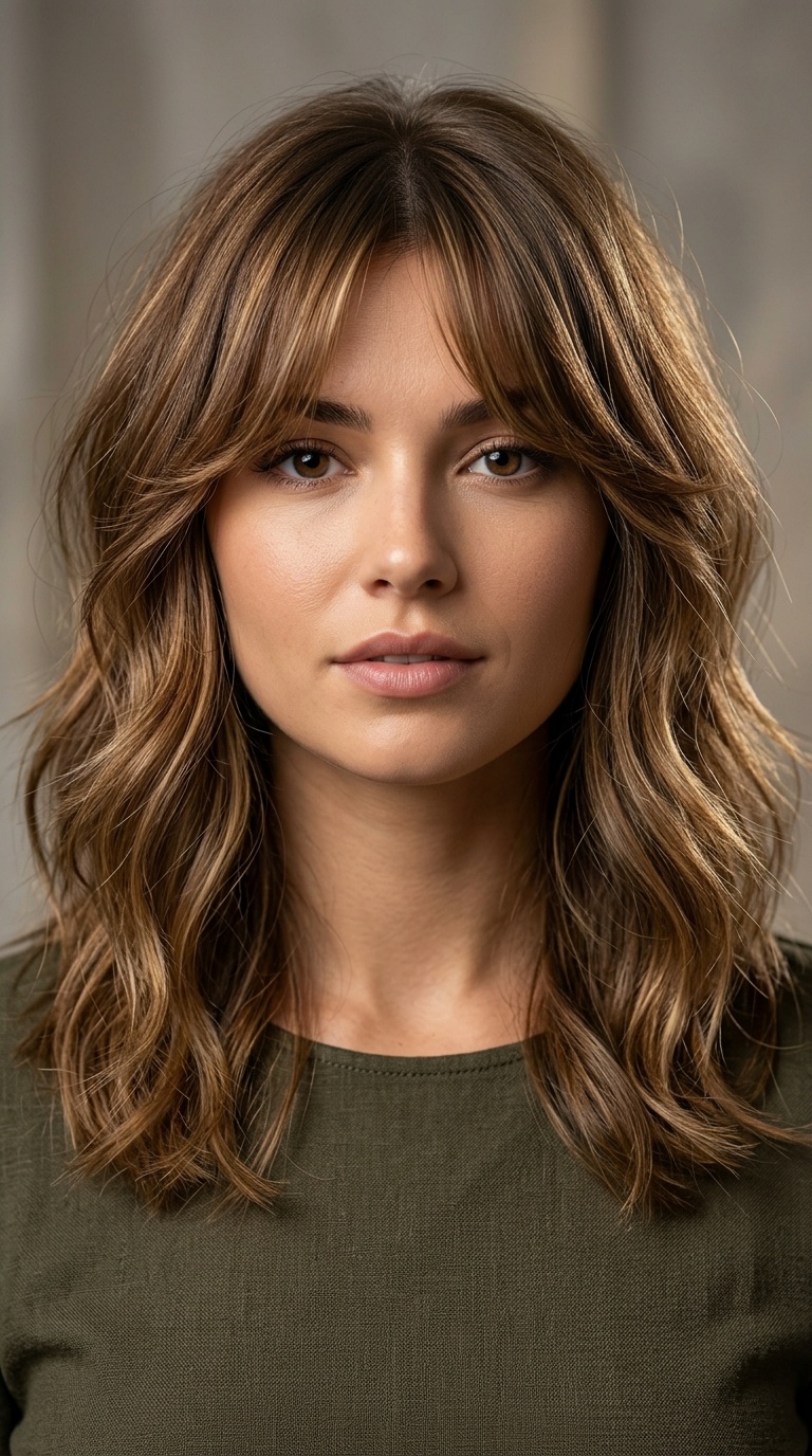 Soft Curtain Bangs with Layers